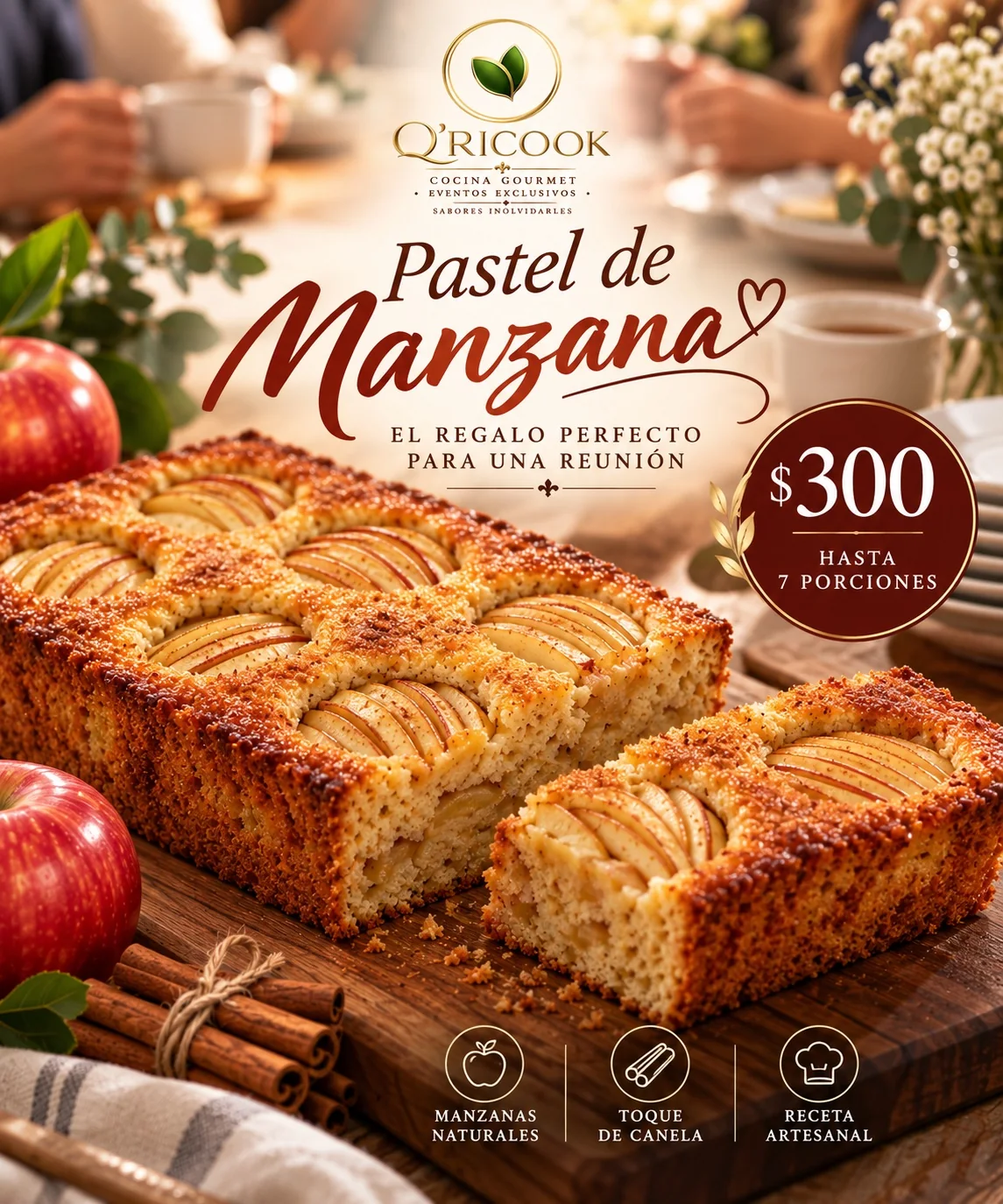 Pastel de Manzana